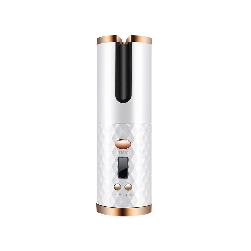 Portable Rechargeable Hair Curler with LCD Display – Automatic Ceramic Curling Iron for Effortless Waves and Curls