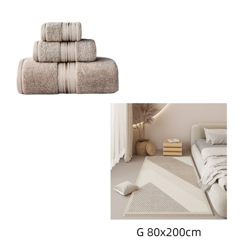 Luxury Pure Cotton Bath Towel Set - Premium Comfort for Home and Spa