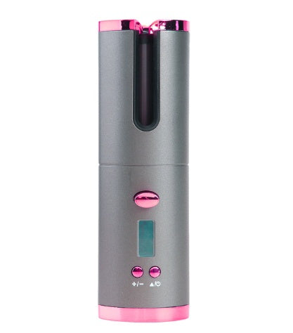Portable Rechargeable Hair Curler with LCD Display – Automatic Ceramic Curling Iron for Effortless Waves and Curls
