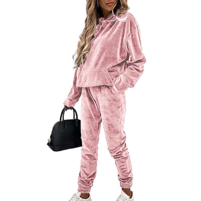 Elegant Silver Fox Velvet Hooded Tracksuit – Cozy, Stylish & Perfect Fit