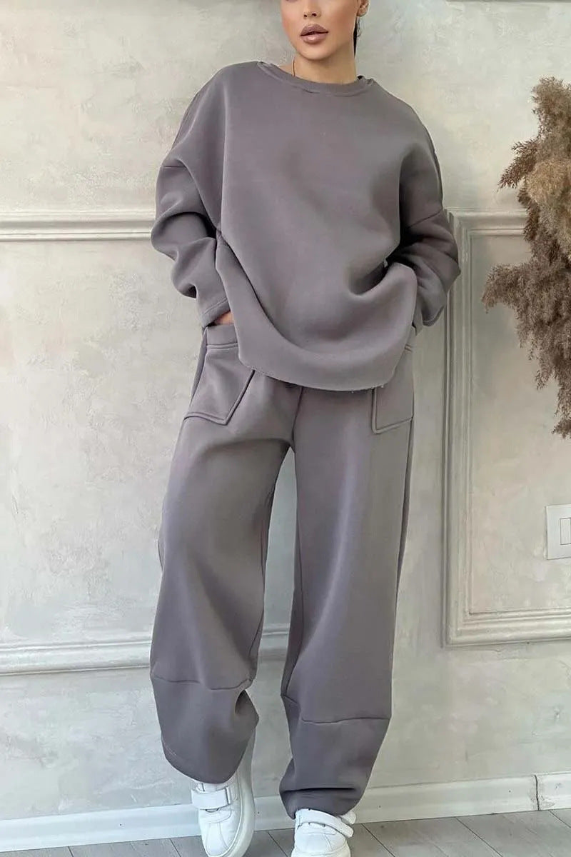 Cozy Women's Autumn & Winter Sweater Trousers Set – Stylish, Warm & Perfect Fit