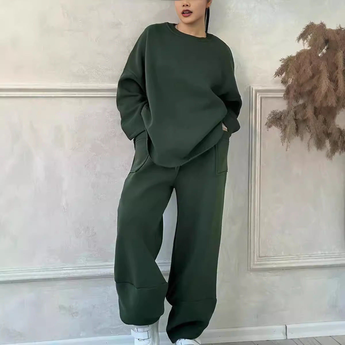 Cozy Women's Autumn & Winter Sweater Trousers Set – Stylish, Warm & Perfect Fit