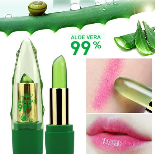 Aloe Vera Color Changing Lipstick Gloss – Moisturizing & Anti-Drying Lip Balm for Soft, Smooth Lips