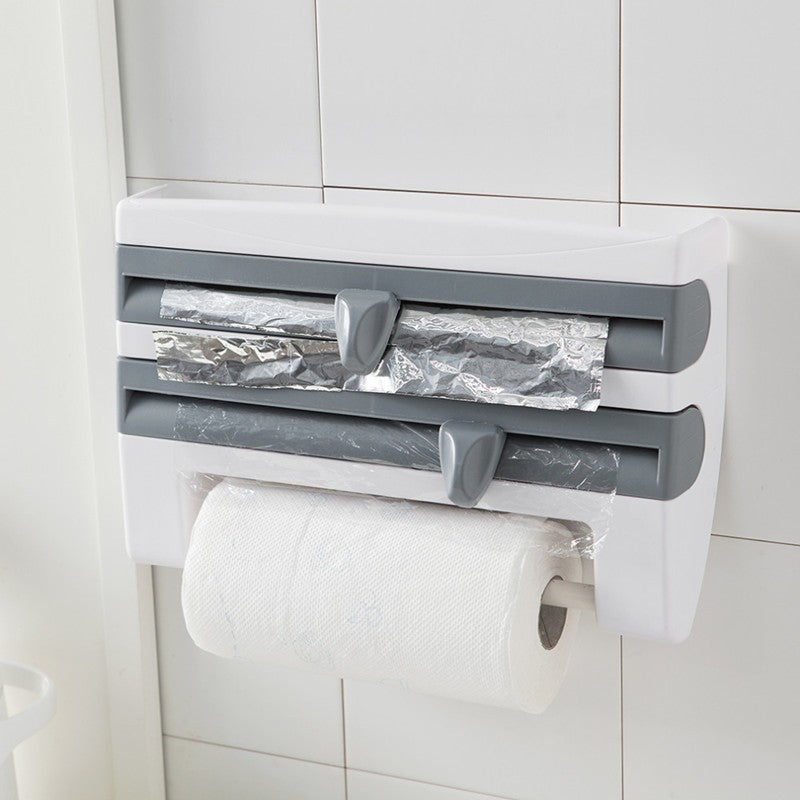 4-in-1 Wall-Mounted Kitchen Roll Holder & Dispenser