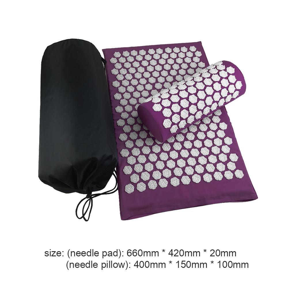 AcuRelax Lotus Yoga Mat and Pillow Set: Wellness, Massage, and Stress Relief