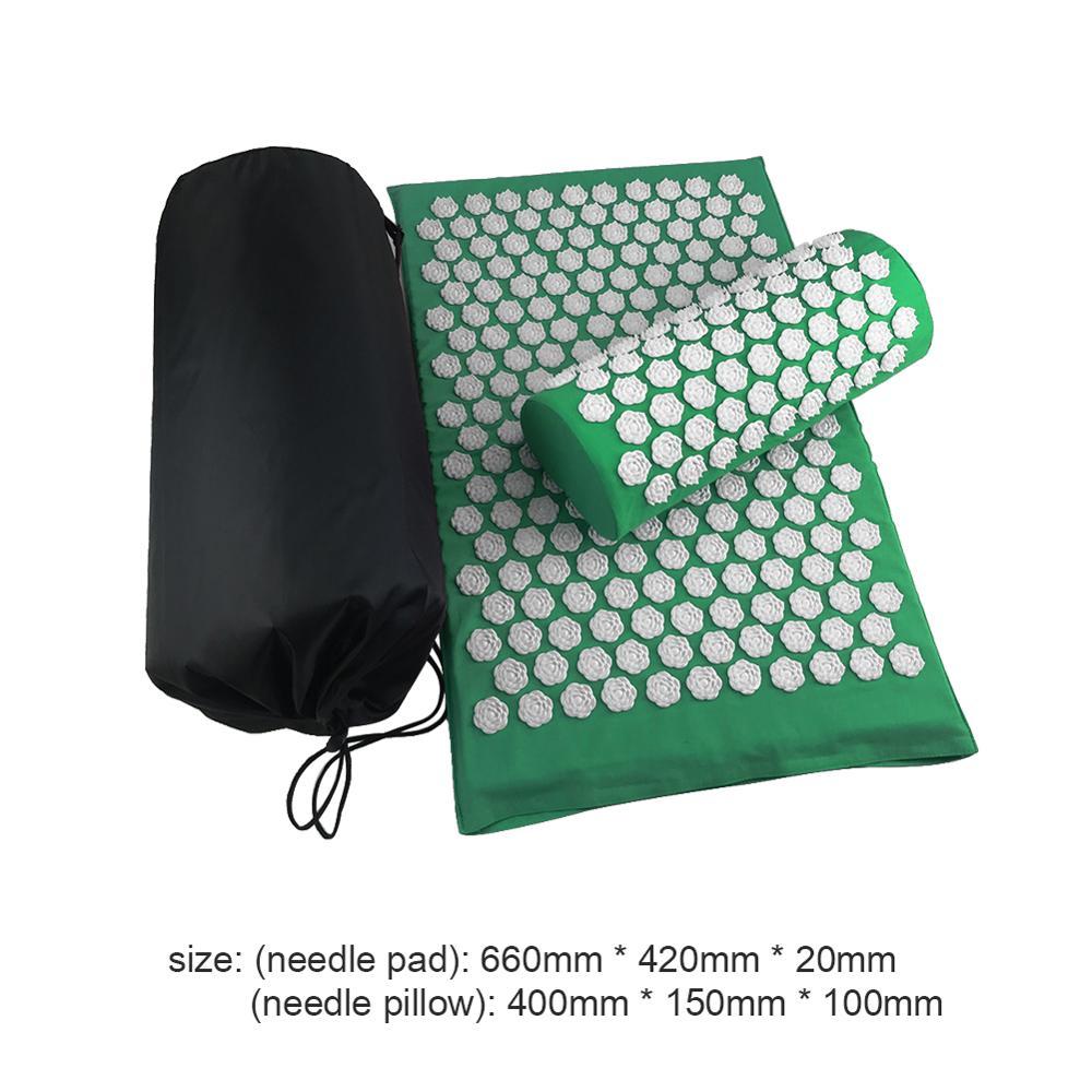 AcuRelax Lotus Yoga Mat and Pillow Set: Wellness, Massage, and Stress Relief