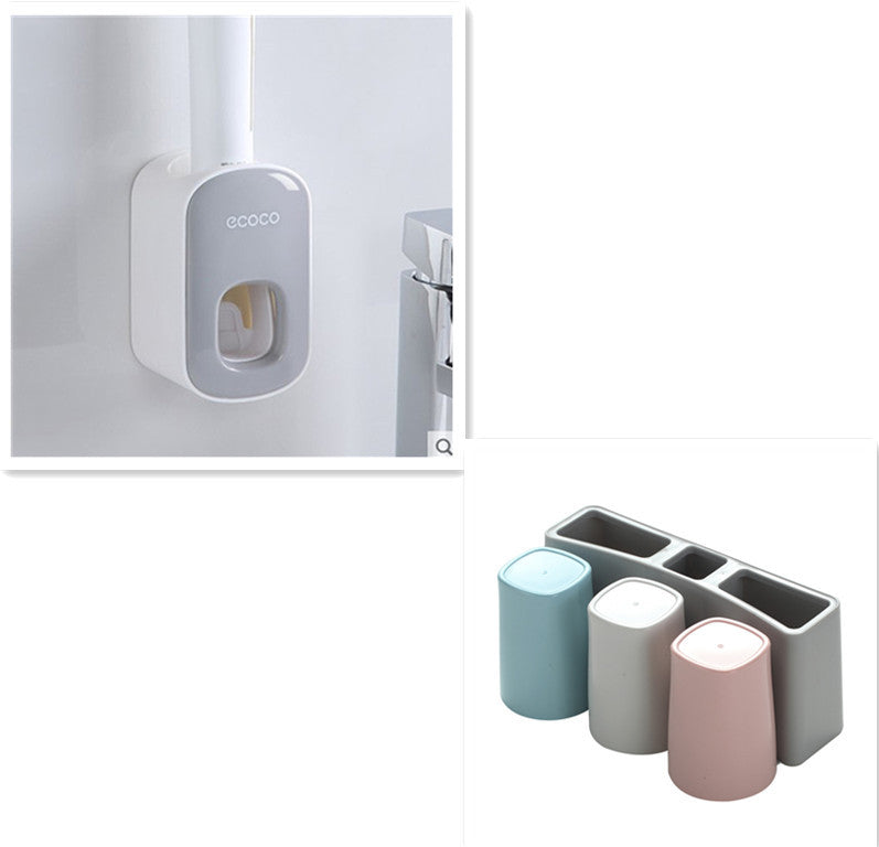 Automatic Wall-Mounted Toothpaste Dispenser Set – Hands-Free Bathroom Organizer