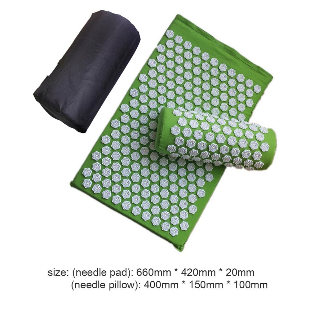 AcuRelax Lotus Yoga Mat and Pillow Set: Wellness, Massage, and Stress Relief