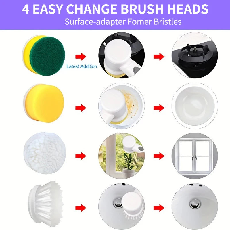 Electric Multi-functional Cleaning Brush Window Cleaning Window Cleaner Bathroom Bathtub Toilet Scrubber