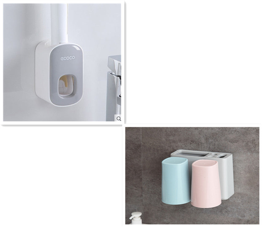 Automatic Wall-Mounted Toothpaste Dispenser Set – Hands-Free Bathroom Organizer