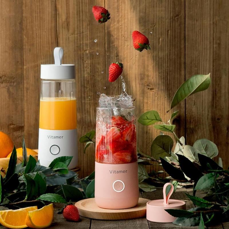 350ml Portable USB Rechargeable Blender & Juicer - Electric Smoothie, Slushy & Juice Maker Bottle