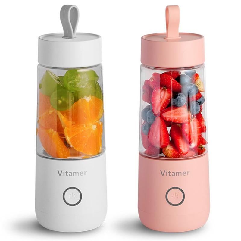 350ml Portable USB Rechargeable Blender & Juicer - Electric Smoothie, Slushy & Juice Maker Bottle