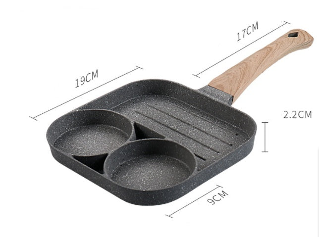 4-Hole Non-Stick Omelette Pan – Perfect for Cooking Multiple Eggs and More