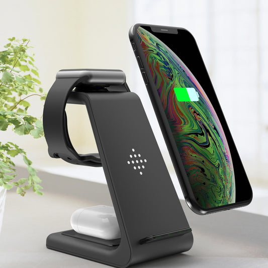 3-in-1 Draadloos Oplaadstation – Snellader voor iPhone, Apple Watch & AirPods