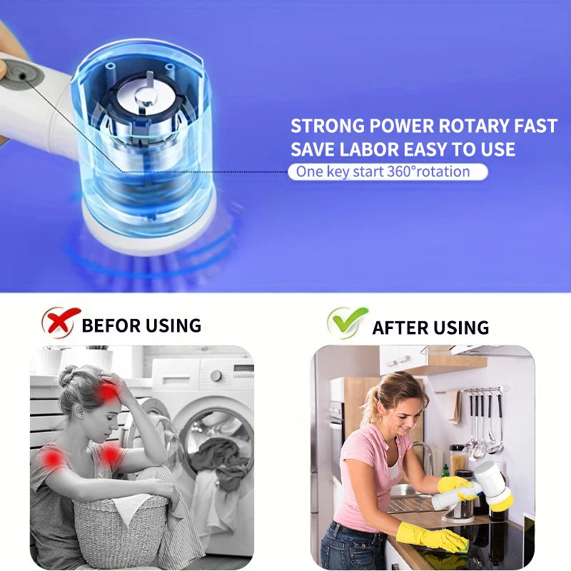 Electric Multi-functional Cleaning Brush Window Cleaning Window Cleaner Bathroom Bathtub Toilet Scrubber