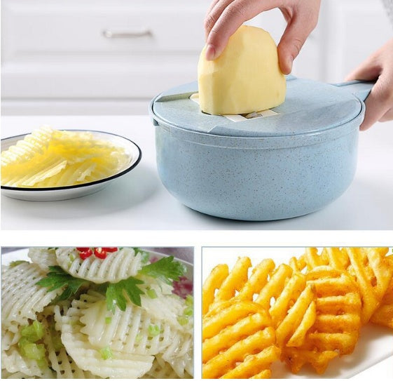 8-in-1 Multifunctional Mandoline Slicer & Vegetable Cutter Set