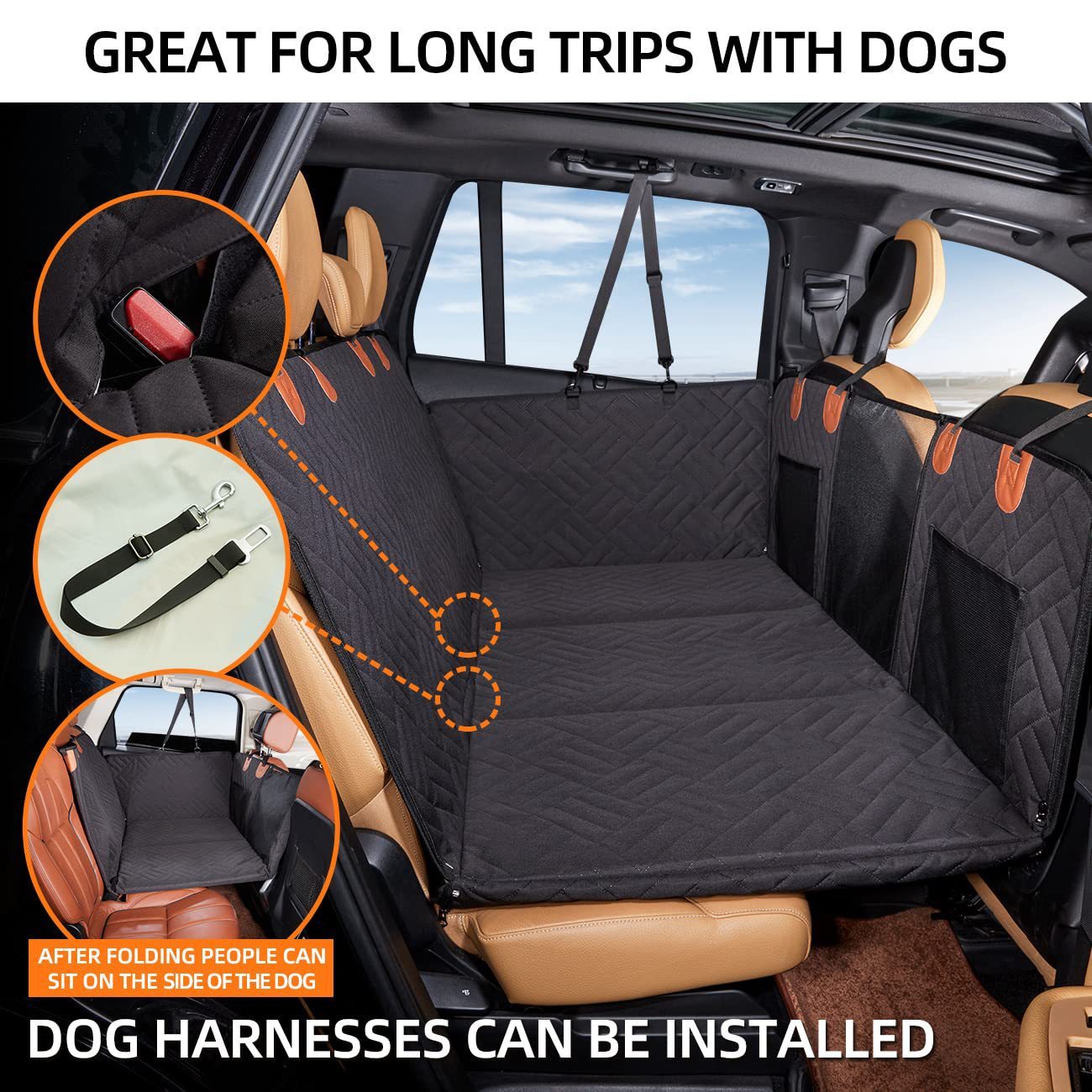 Load-bearing Lengthened Vehicle-mounted Pet Mat Travel Dog Hammock