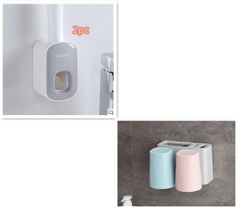 Automatic Wall-Mounted Toothpaste Dispenser Set – Hands-Free Bathroom Organizer