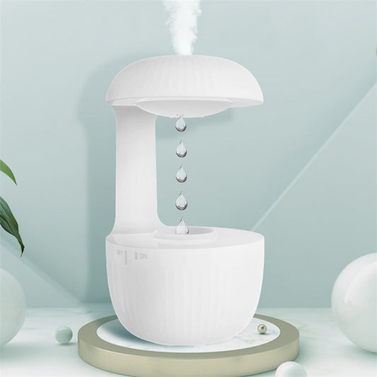 Anti-Gravity Air Humidifier with Levitating Water Drops – Mute Countercurrent Cool Mist Fogger for Fatigue Relief