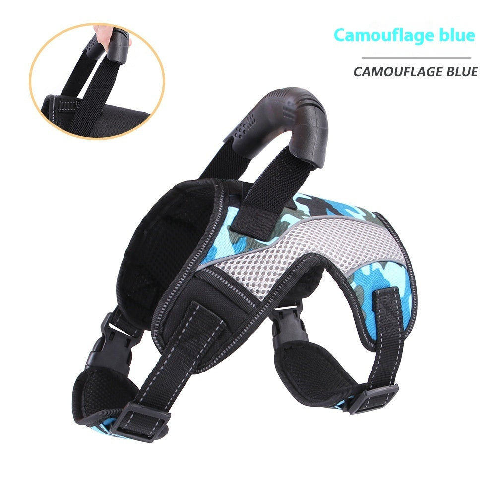 Pet Harness Medium To Large Dogs Anti-punching Breathable Dog Out Traction Chest And Back